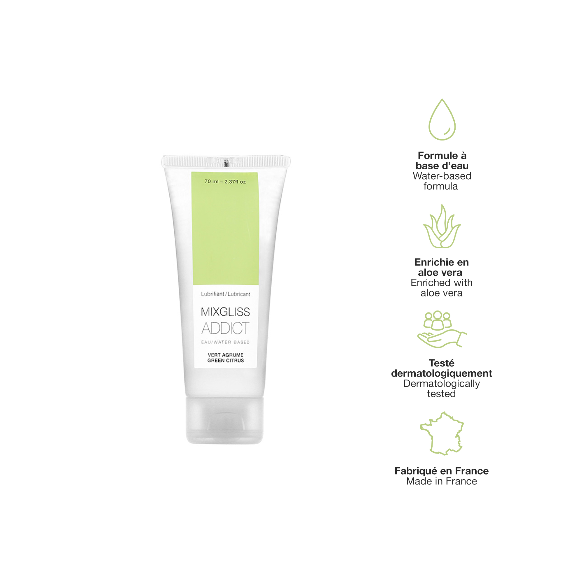 Mixgliss Eau Gourmand Addict Vert Agrume - Gel Lubrifiant - Image 5